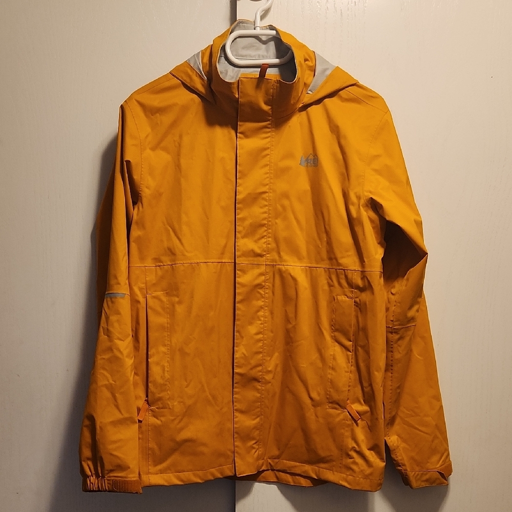 REI Men's Vibrant Orange Raincoat